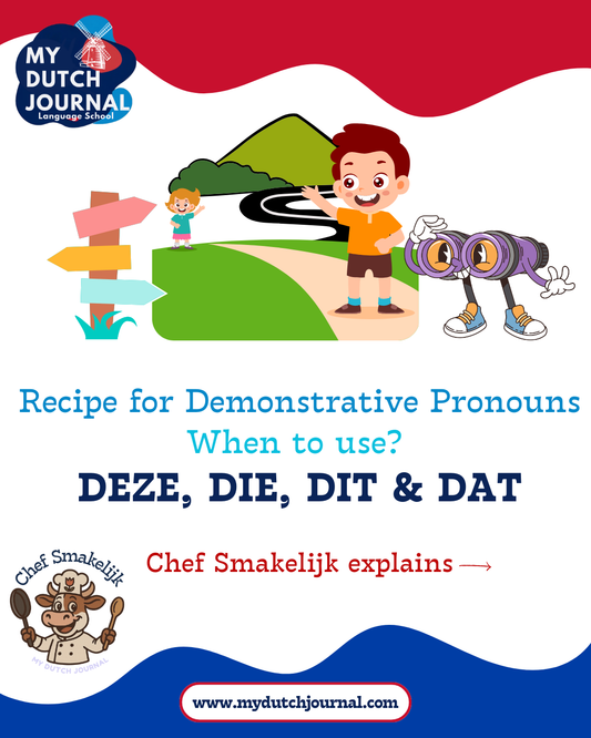 Chef Smakelijk's Recipe for Demonstrative Pronouns: DEZE, DIE, DIT, DAT 👨