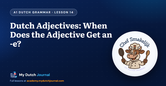 Dutch Adjectives: When Does the Adjective Get an -e? — A1 Dutch Grammar Course, Lesson 14 | My Dutch Journal