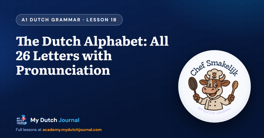 The Dutch Alphabet: All 26 Letters with Pronunciation — A1 Dutch Grammar Course, Lesson 1B | My Dutch Journal