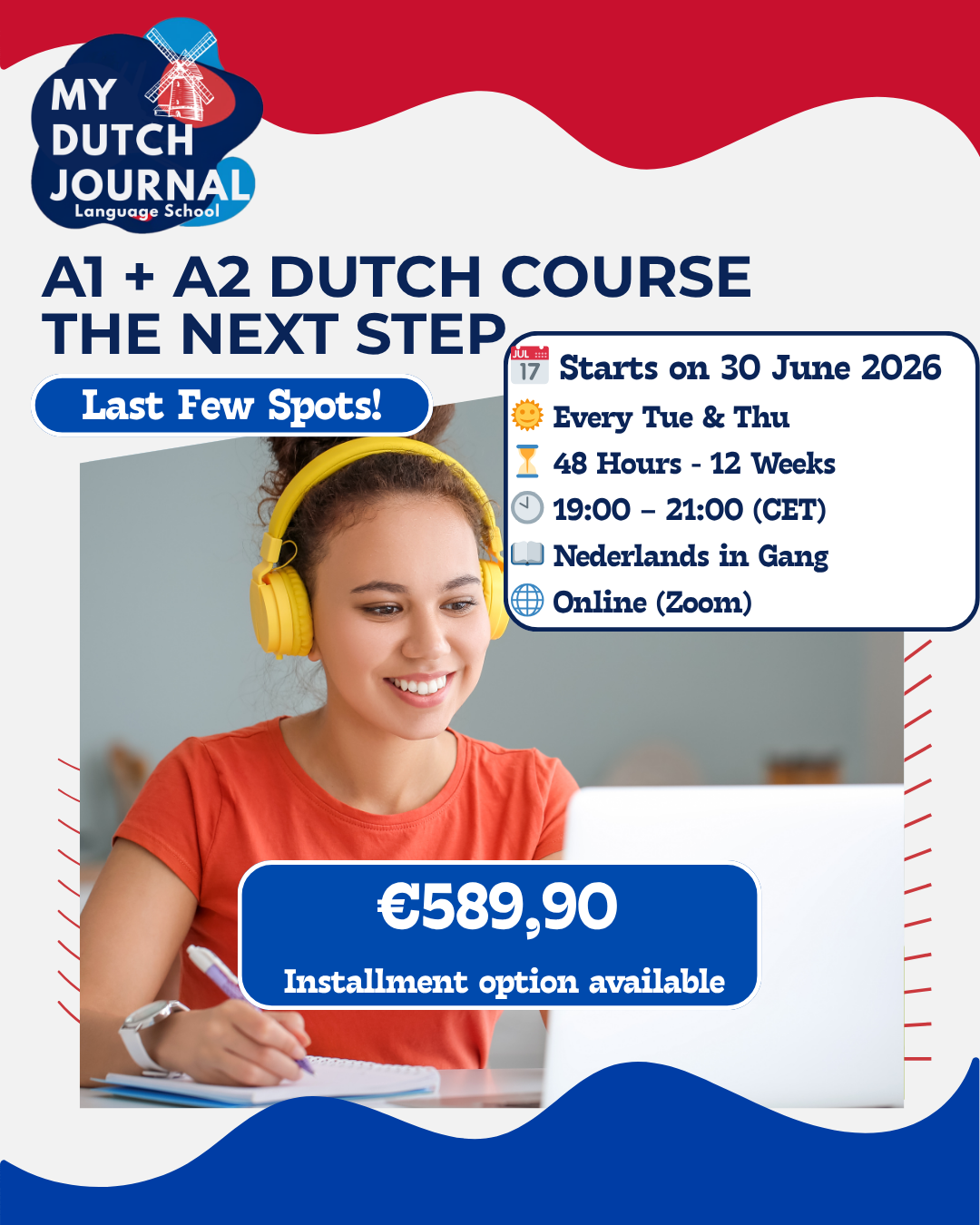 A1 + A2 Dutch Course - The Next Step (English Supported)