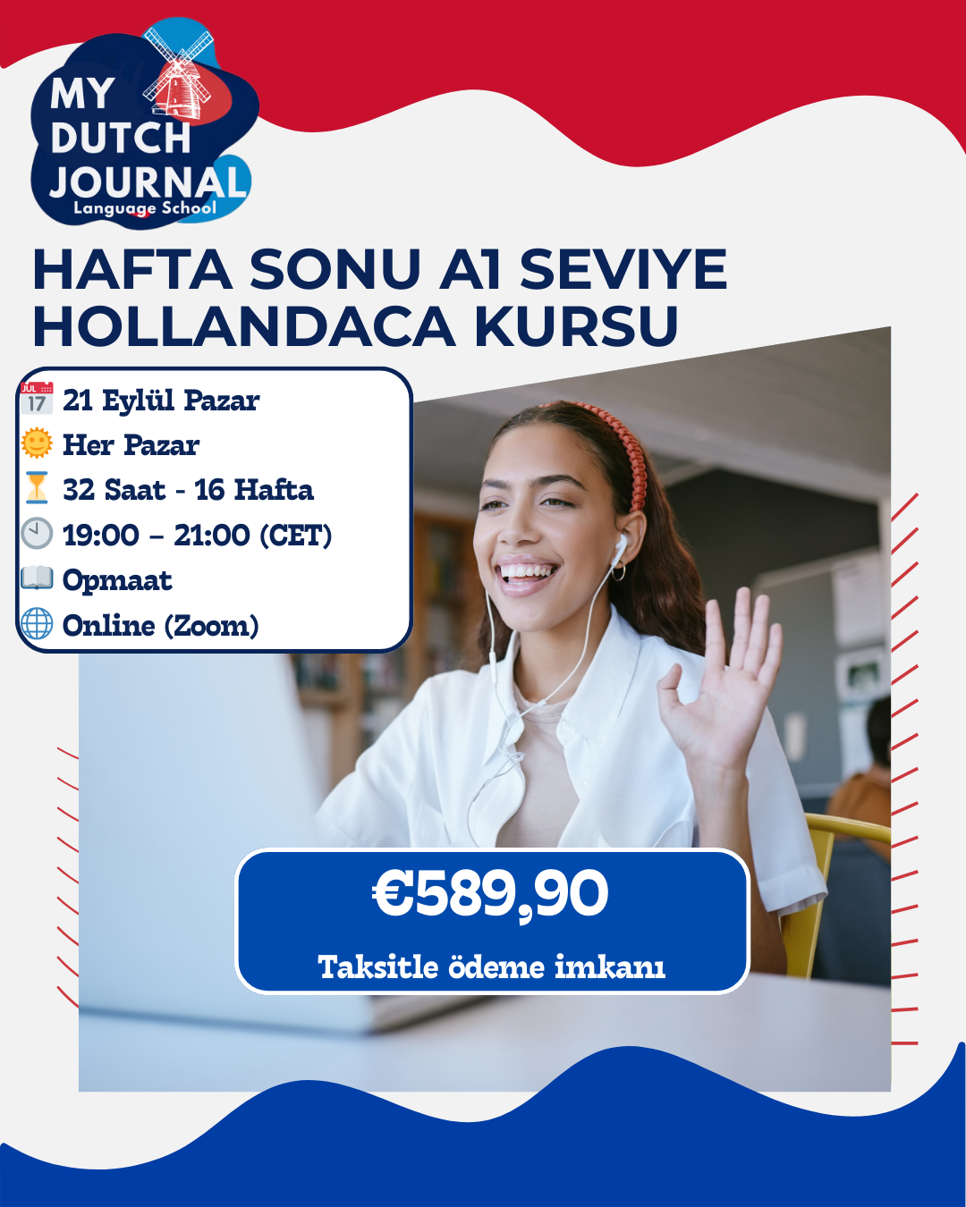 Hafta Sonu A1 Seviye Hollandaca Kursu (Türkçe Destekli)