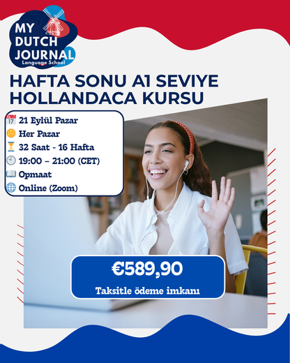 Hafta Sonu A1 Seviye Hollandaca Kursu (Türkçe Destekli)