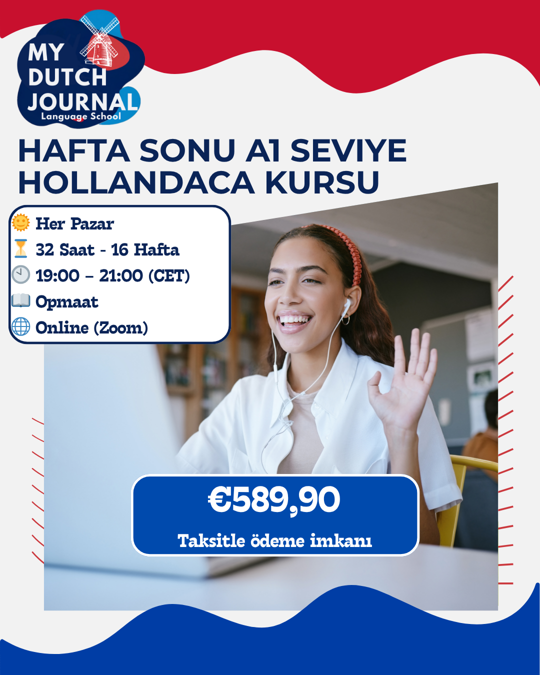 Hafta Sonu A1 Seviye Hollandaca Kursu (Türkçe Destekli)