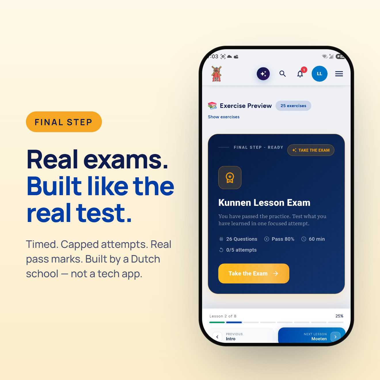 Real Dutch exams built like the official test