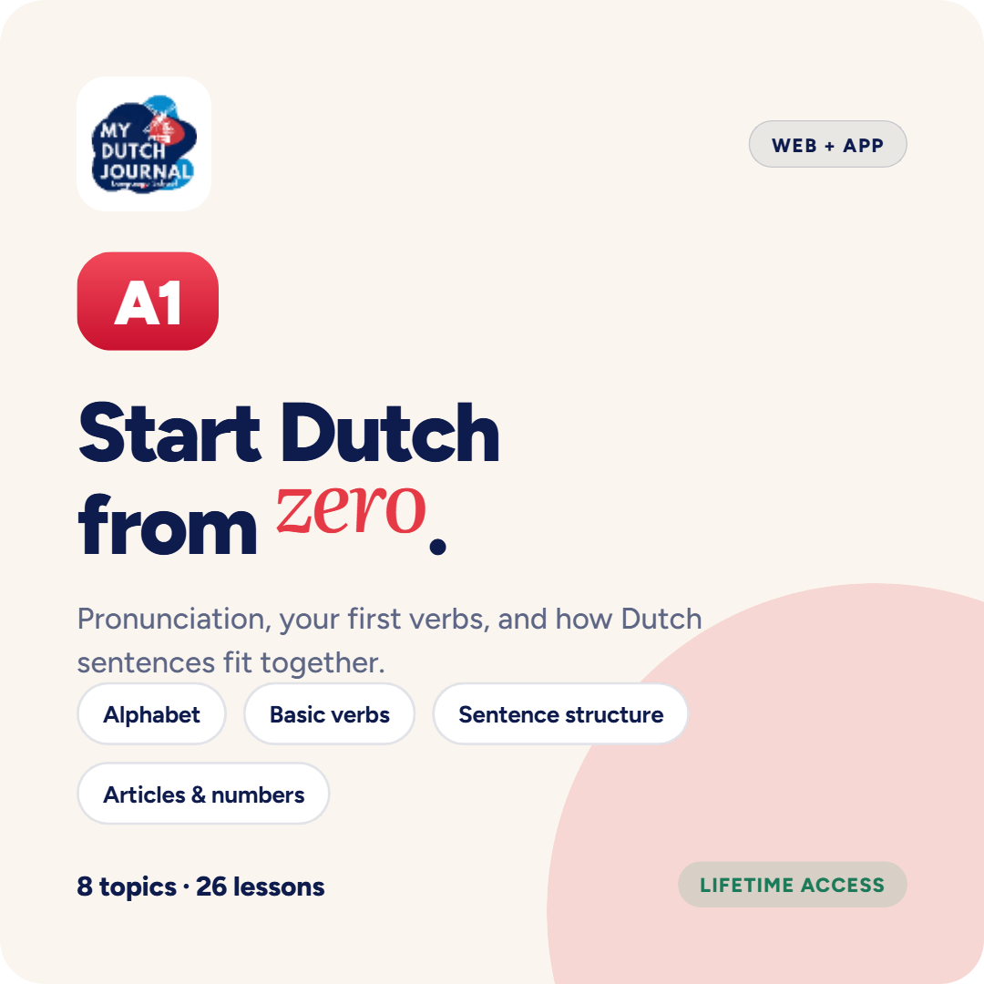 A1 Dutch Grammar Course — My Dutch Journal Academy