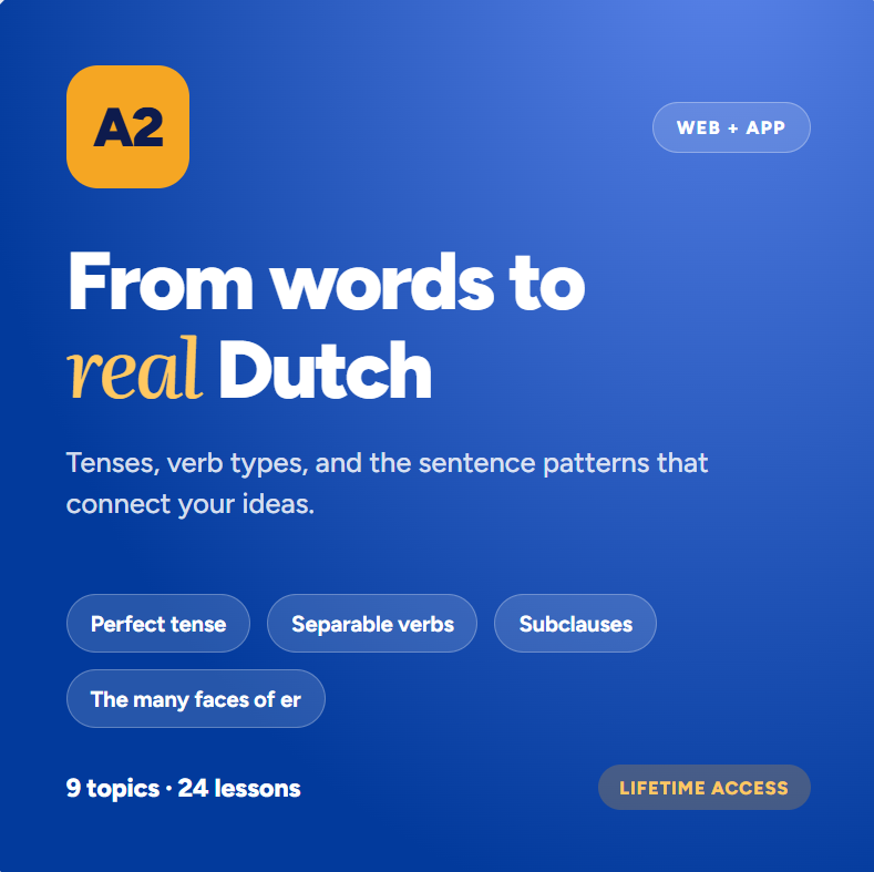 A2 Dutch Grammar Course — My Dutch Journal Academy